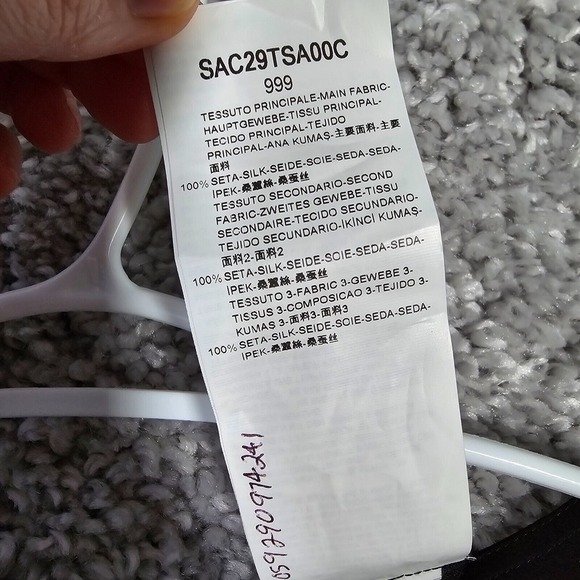 Giorgio Armani Womens Silk Blouse Size‎ 40 Small Black Sheer Dressy Evening Top - Picture 9 of 15